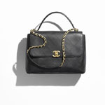 Chanel Maxi flap bag with top handle in black AS5543 B20111 94305