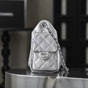 Chanel 25 mini bag Metallic grained calfskin silver metal AS5631 B22716 U5341 - thumb-2