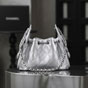 Chanel 25 mini bag Metallic grained calfskin silver metal AS5631 B22716 U5341 - thumb-3