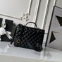 Chanel Backpack Shiny lambskin in black AS5704 B21436 94305 - thumb-2