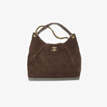 Chanel Maxi hobo bag in dark brown AS6016 B22708 U3950