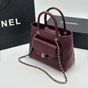 Chanel Small Shopping Bag in Burgundy AS6025 B23125 U6550 - thumb-2