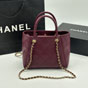 Chanel Small Shopping Bag in Burgundy AS6025 B23125 U6550 - thumb-3