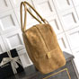 Chanel Maxi bowling bag Suede calfskin calfskin gold metal AS6212 B24074 U9390 - thumb-2