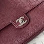 Chanel Maxi flapbag Grained calfskin silver metal Burgundy AS6231 B24008 U8393 - thumb-3