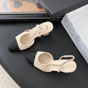 Chanel Closed Slingbacks with beige black elastic strap G31318 B23521 U7319 - thumb-2
