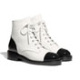 Chanel Crumpled Lambskin Shiny Calf Lace Ups G34954 Y55177 K2711 - thumb-2