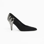 Chanel Pumps Black Silver G47298 B25314 UB050