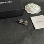 Chanel Swarovski Silver CC Logo Crystal Piercing Earrings J1612 - thumb-2