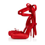 Christian Louboutin Cassia Lace Up 100mm Strappy pumps in Loubi 1250498R558