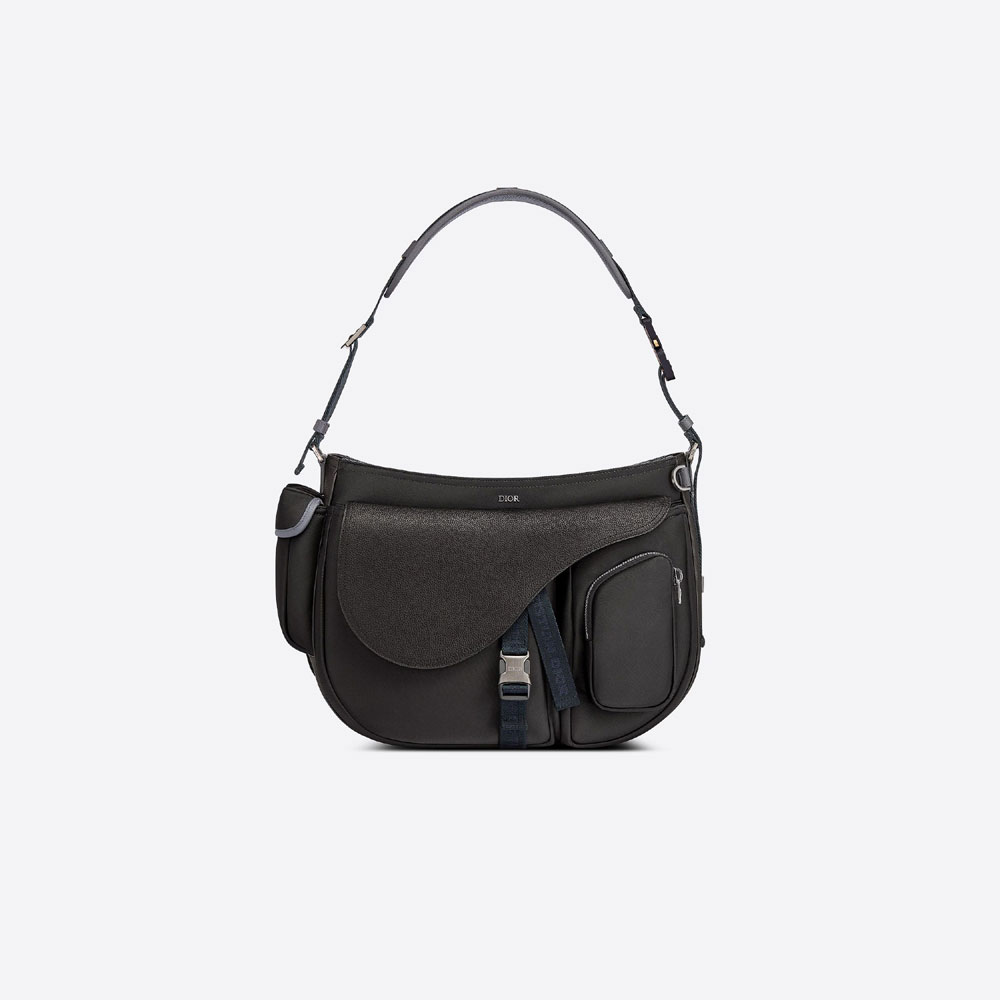Dior Sacai Saddle Soft Bag Technical Fabric Grained 1ADHO029USH H15E - Photo-3