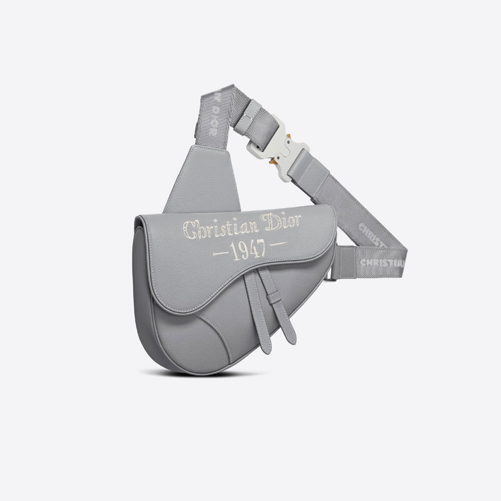 Christian Dior 1947 Signature Saddle Bag Grained Calfskin 1ADPO093NFS H62Q - Photo-2