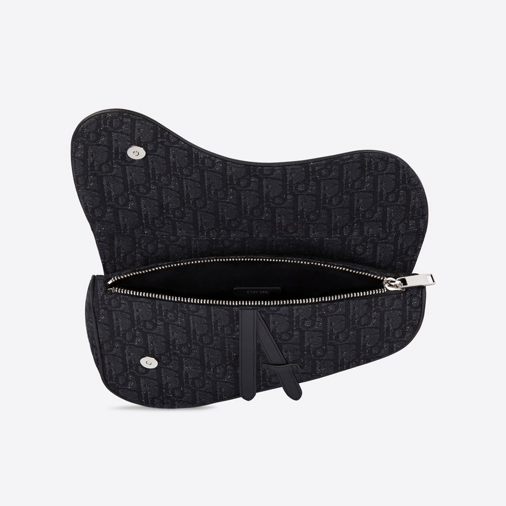 Saddle Bag Black Dior Oblique Jacquard 1ADPO093YKY H00N - Photo-2