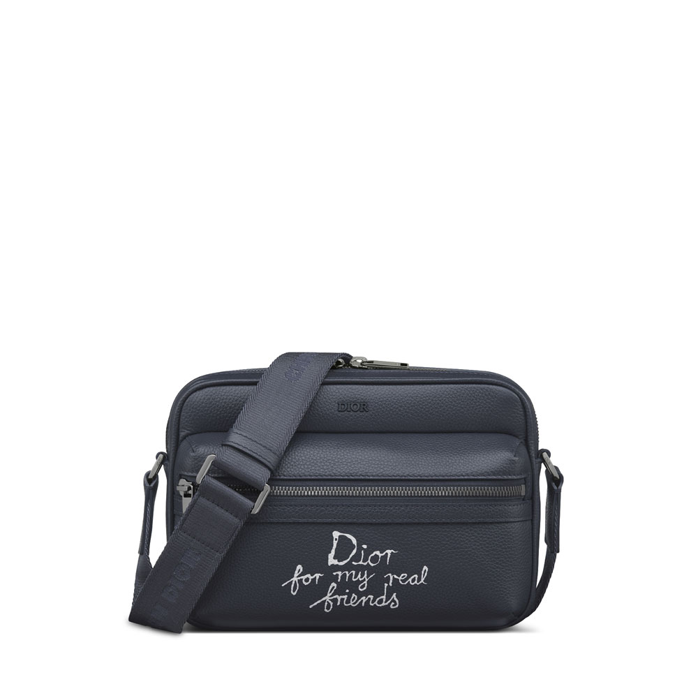 Dior Hylton Nel Rider 2.0 Zipped Messenger Navy Blue 1ESPO340FRY H56E