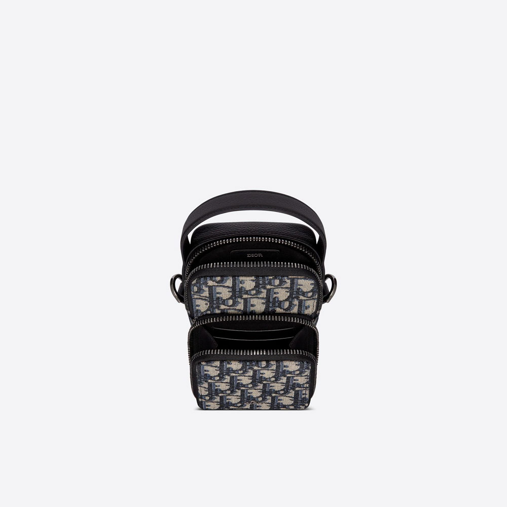 Pouch Beige and black Dior Oblique jacquard canvas 2OBCA326YSE H05E - Photo-2