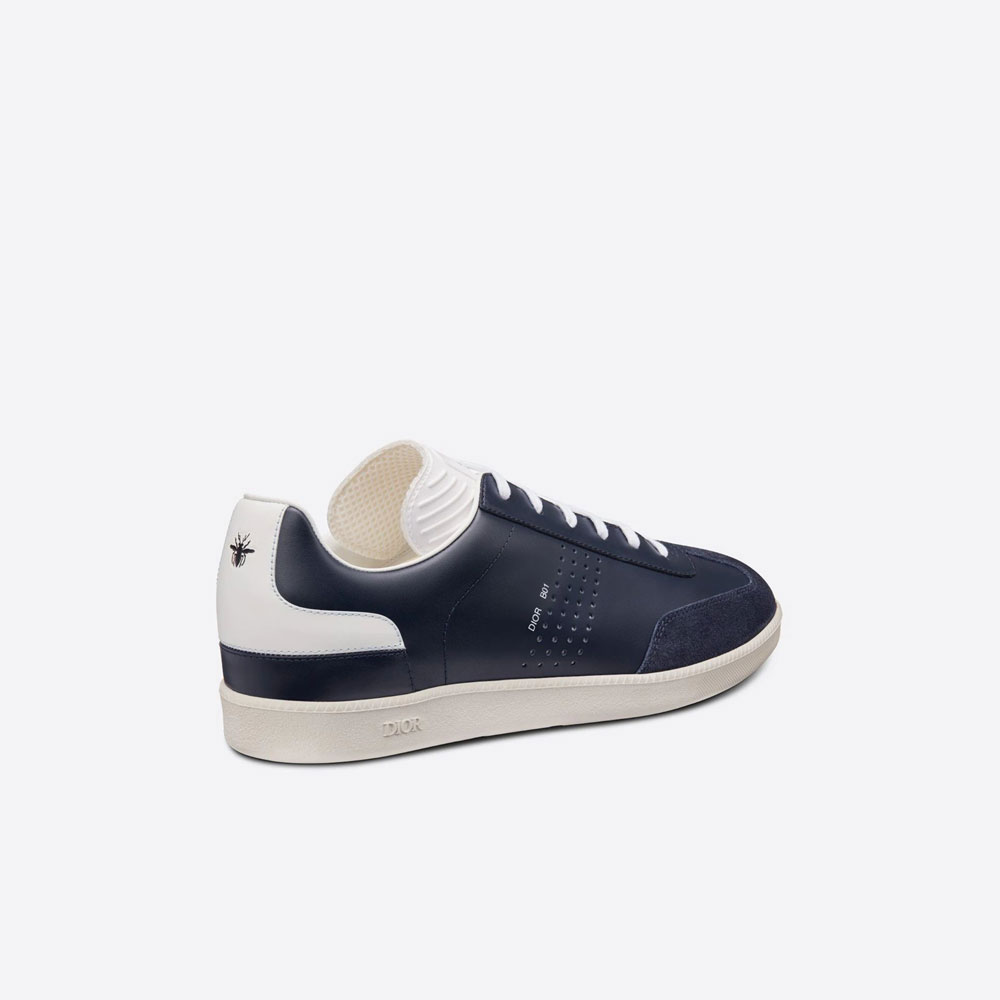 Dior B01 Sneaker Navy Blue Smooth Calfskin and Suede 3SN225XZU H560 - Photo-2