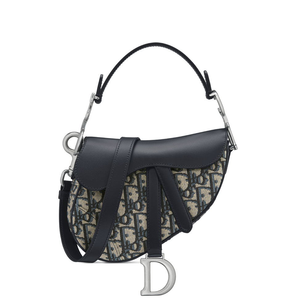 Dior Mini Saddle Bag with Strap in Blue M0456VDDS M928