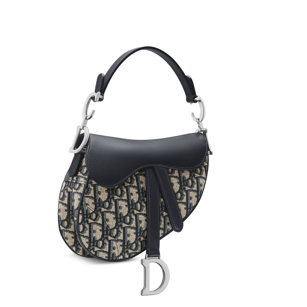Dior Mini Saddle Bag with Strap in Blue M0456VDDS M928 - Photo-2