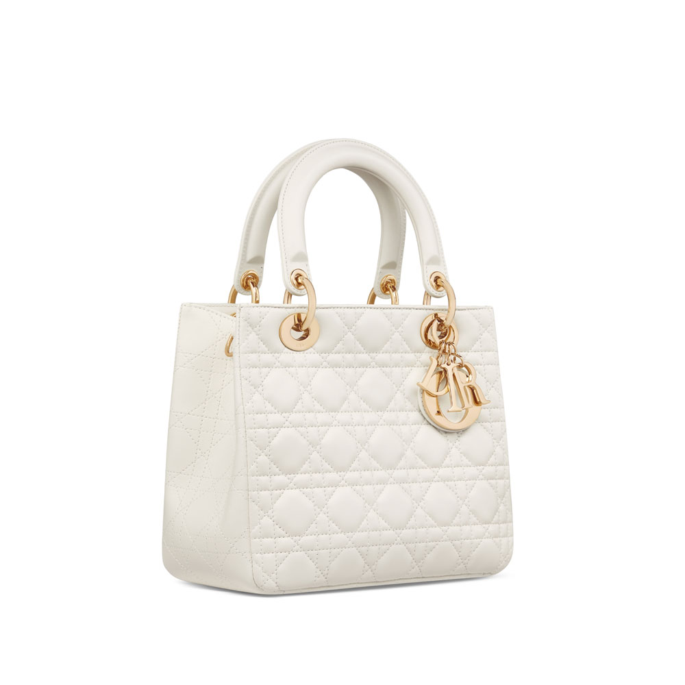 Medium Soft Lady Dior Bag in Latte M0619ONUH M030 - Photo-2