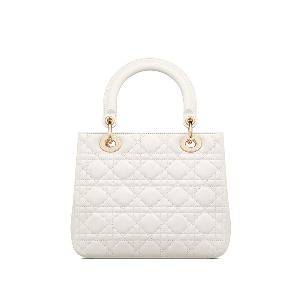 Medium Soft Lady Dior Bag in Latte M0619ONUH M030 - Photo-3