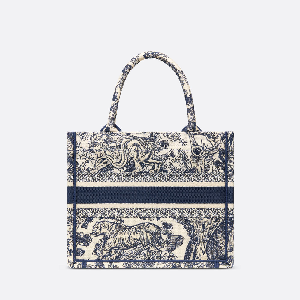 Small Dior Book Tote Toile de Jouy Embroidery M1265ZTDT M808 - Photo-3