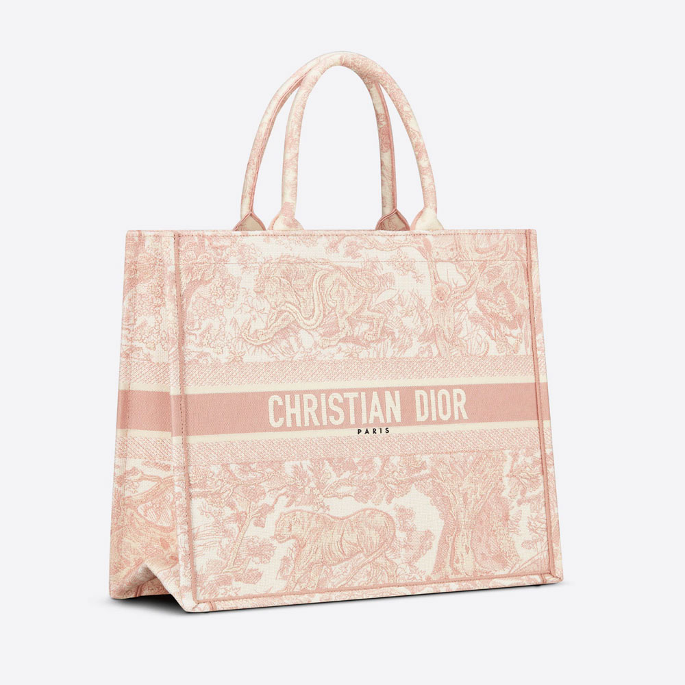 Large Dior Book Tote Toile de Jouy Embroidery M1286ZTDT M956 - Photo-2