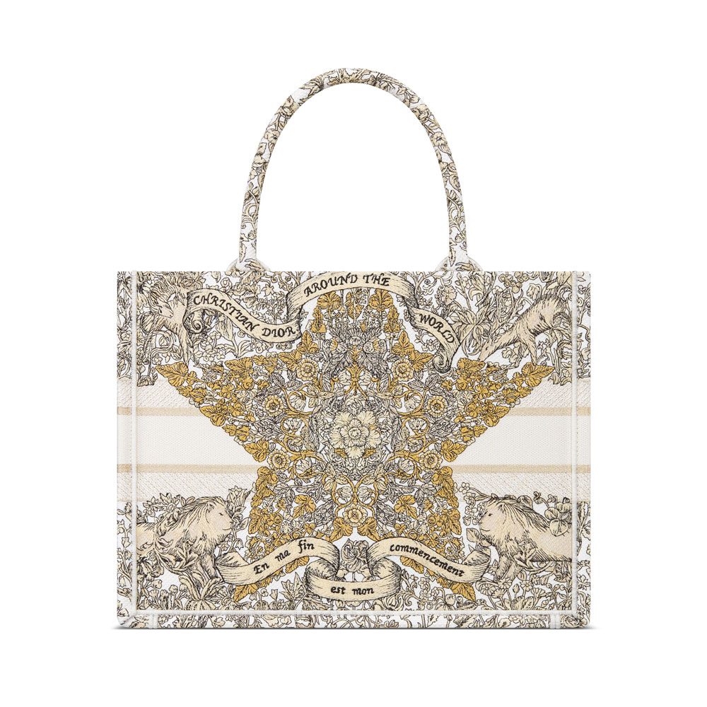 Medium Dior Book Tote in Multicolor M1296ZEDP M01E - Photo-3