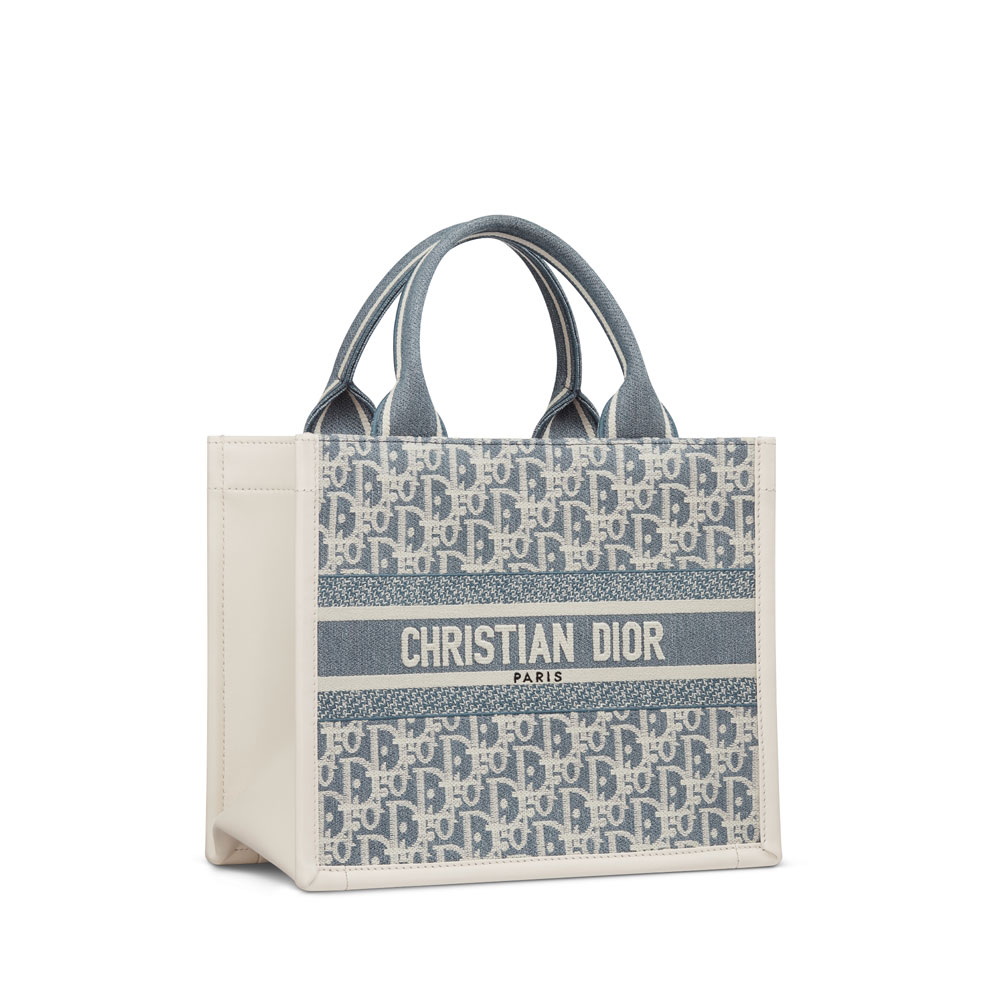 Small Dior Book Tote in Blue M1325CZEM M49E - Photo-2