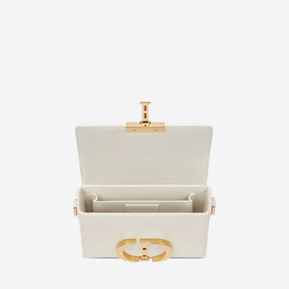 Dior 30 Montaigne Box Bag Latte Box Calfskin M9204UMOS M941 - Photo-3