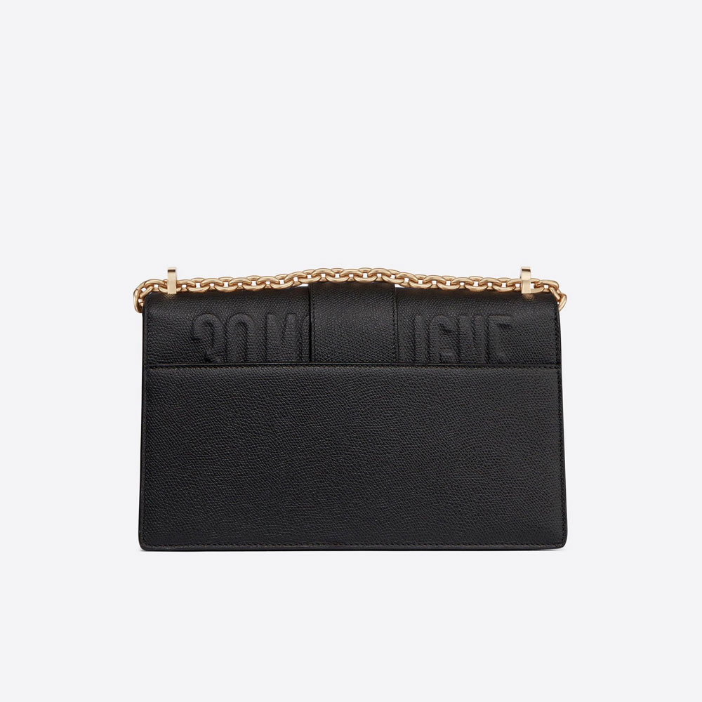 Dior 30 Montaigne Chain Bag Black Grained Calfskin M9208OWBH M900 - Photo-3