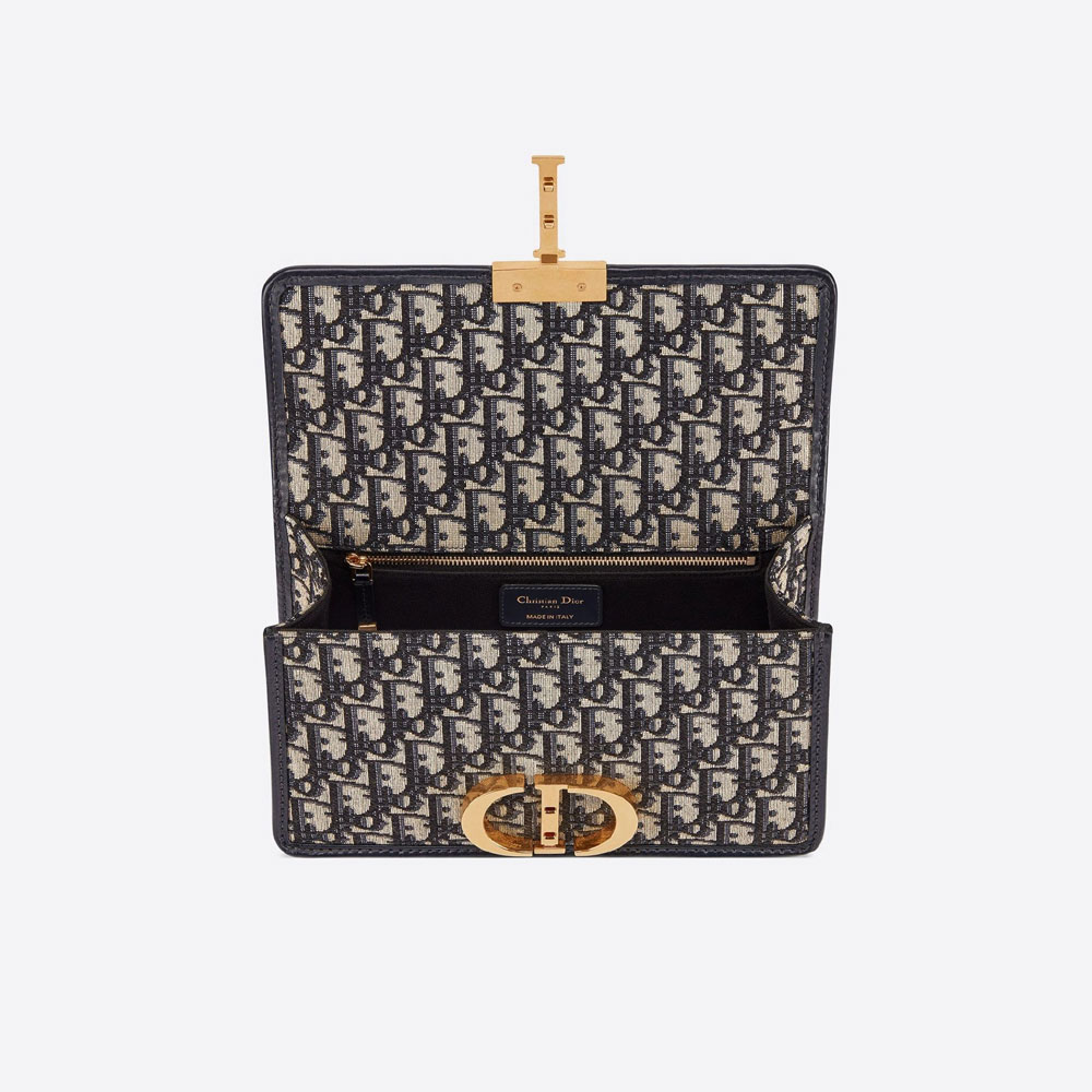 30 Montaigne Chain Bag Blue Dior Oblique Jacquard M9208UTZQ M928 - Photo-2
