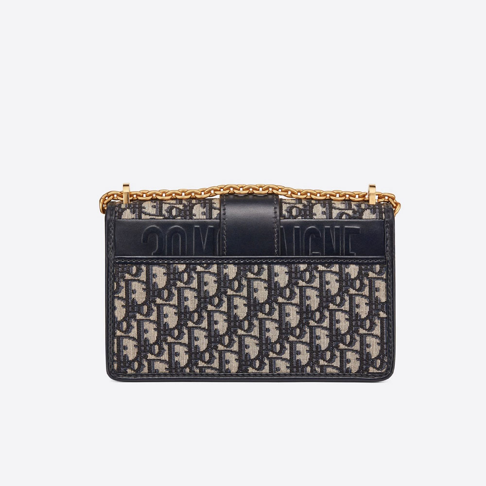 30 Montaigne Chain Bag Blue Dior Oblique Jacquard M9208UTZQ M928 - Photo-3
