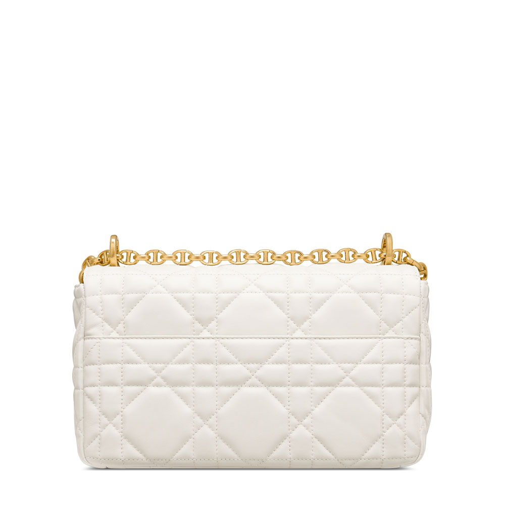 Medium Soft Dior Caro Bag in Latte M9253UHPA M030 - Photo-3