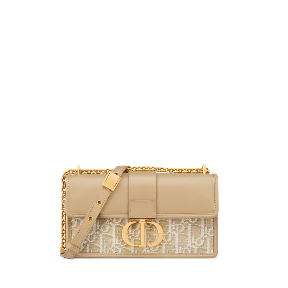Dior 30 Montaigne East-West Bag with Chain in Natural M9334UDDS M925