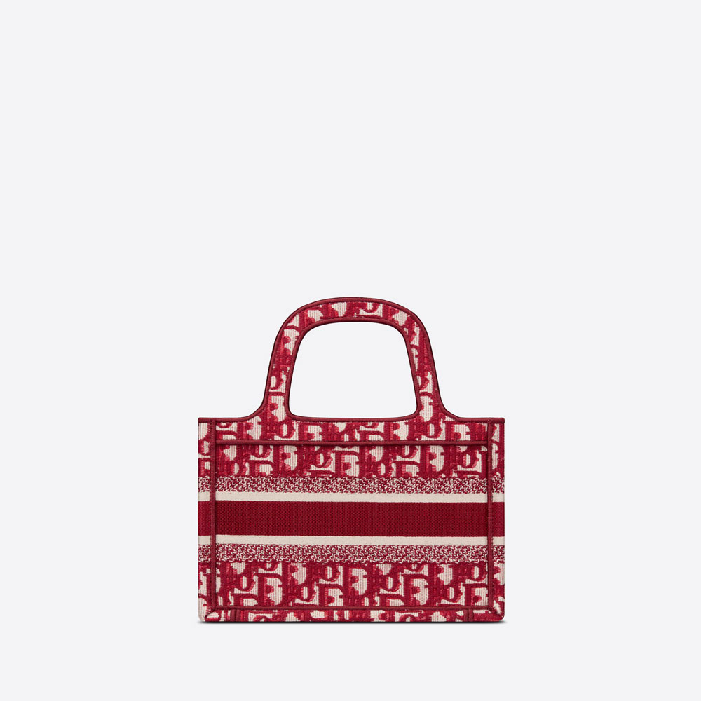 Mini Dior Book Tote Oblique Embroidery S5475ZRIW M17E - Photo-3