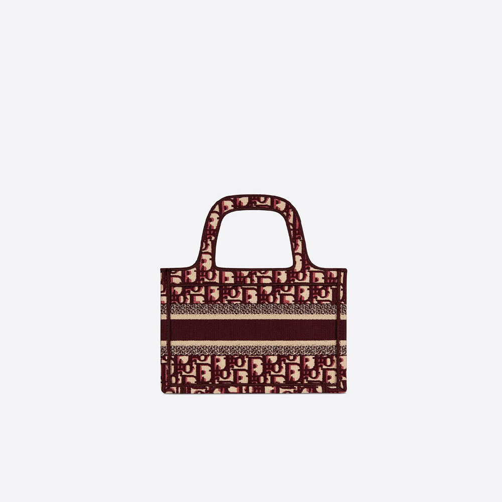 Mini Dior Book Tote Burgundy Dior Oblique Embroidery S5475ZRIW M974 - Photo-2