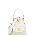 Dior Caro Nano Bucket Bag in White S5250UNOZ M030