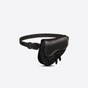 Dior Mini Saddle Bag Black CD Diamond Canvas Smooth 1ADPO022CDP H43E - thumb-2