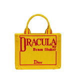 Mini Dior Book Tote Yellow and Red Book Cover Embroidery 2BTCA649JAA H20E