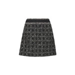 Dior Macrocannage Flared Miniskirt in Black 424J03AM752 X9101