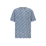 Dior Oblique T-Shirt Relaxed Fit in Blue White 483J646A0906 C185