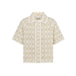 Dior Or Short-Sleeved Cannage Jacket in White Gold 514V13A9520 X1998