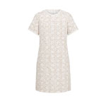 Dior Short Macrocannage Dress in Ecru Gold 521R26A7757 X0810