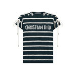 Dioriviera Sweater Laced Cap Sleeves in Navy Blue 544S48A7042 X5883