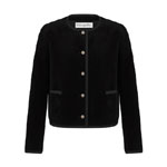 Dior Cropped Jacket Black Cotton Velvet 611V58A3312 X9000