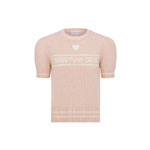 Dior Short Sleeved Sweater Pink Virgin Wool Cashmere Knit 614S09C3080 X1883