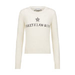 Sweater White Cashmere Knit with Black Dior Alphabet Motif 614S57A0053 X0930
