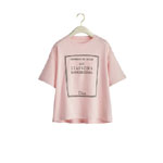 Dior Book Cover Oversized Cropped T-Shirt Pink Gray Cotton Jersey 623T12A4274 X4844