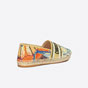 Dior Granville Espadrille Turquoise Embroidered Cotton KCB585LUE S26B - thumb-2