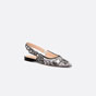 Dior Jadior Slingback Ballerina Flat Cotton KCB660KPY S15W - thumb-2